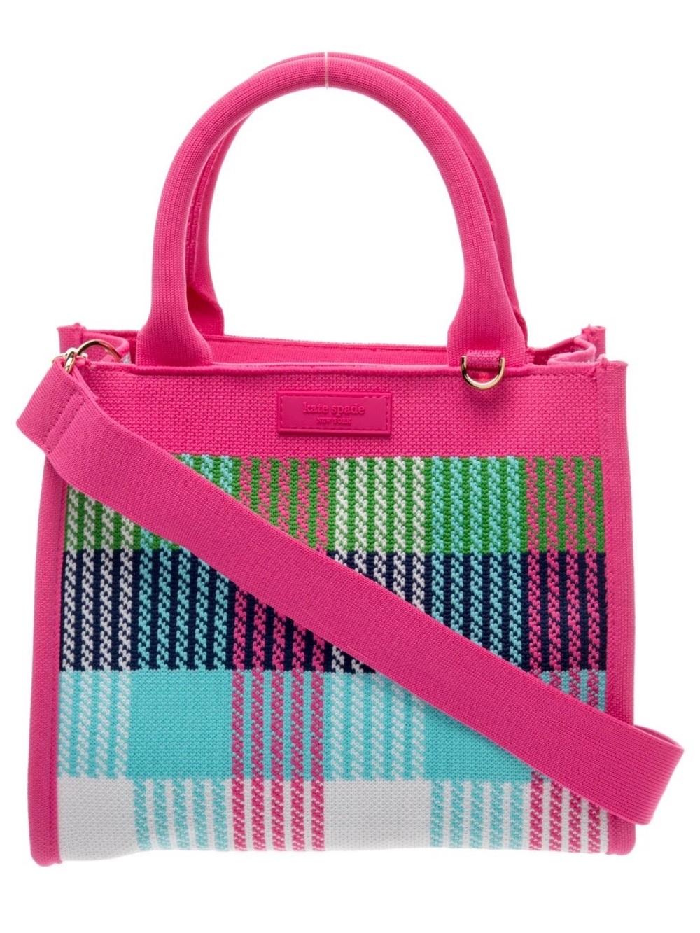 kate Spade Pink Plaid Tote NWOT